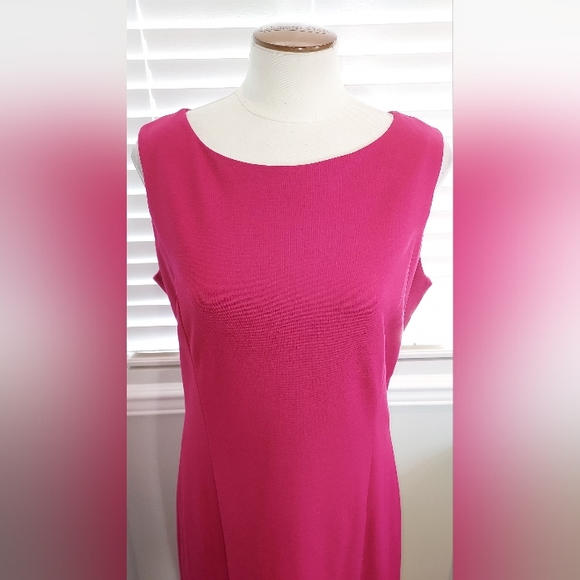 Talbots Fuchsia Medium Weight Sleeveless High Quality Dress NWT - Picture 2 of 10